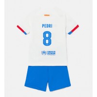 Echipament fotbal Barcelona Pedri Gonzalez #8 Tricou Deplasare 2023-24 pentru copii maneca scurta (+ Pantaloni scurti)